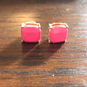 Brand new never worn pink square studs